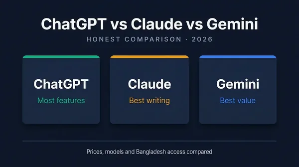 ChatGPT vs Claude vs Gemini: I Tested All 3 (2026 Verdict)